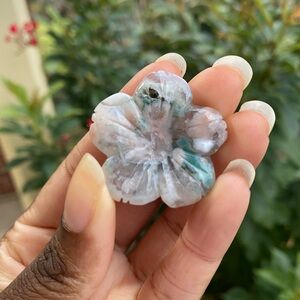 Flower Agate Hibiscus Carving